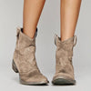 Camellia | Women's Vintage-Inspired Cowboy Ankle Boots with Cushioned Insole