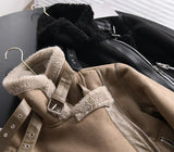Ethan | Men’s Leather Jacket with Shearling Trim
