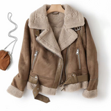 Ethan | Men’s Leather Jacket with Shearling Trim