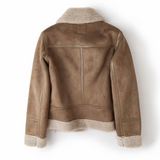 Ethan | Men’s Leather Jacket with Shearling Trim