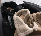 Ethan | Men’s Leather Jacket with Shearling Trim