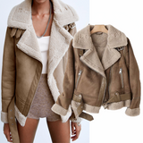 Ethan | Men’s Leather Jacket with Shearling Trim