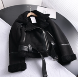 Ethan | Men’s Leather Jacket with Shearling Trim