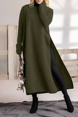 Maren | Women's Longline Sweater Dress with Asymmetrical Hem