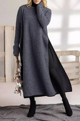 Maren | Women's Longline Sweater Dress with Asymmetrical Hem