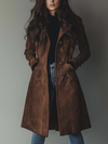 Selena | Trench Coat with Waist Belt and Wide Notched Collar
