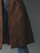 Selena | Trench Coat with Waist Belt and Wide Notched Collar