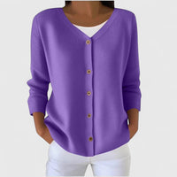 Wanda | Elegant V-Neck Button-Down Cardigan