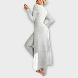 Bella | Casual Knit Dress with Side Slit and Leggings Set