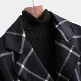 Elena | Women's Plaid Trench Coat with Structured Lapel & Tailored Fit