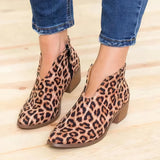 Bianca | Red Suede-Look Ankle Boots for Women