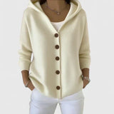 Amanda | Women's Hooded Button-Front Knit Cardigan
