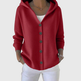 Amanda | Women's Hooded Button-Front Knit Cardigan