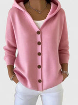 Amanda | Women's Hooded Button-Front Knit Cardigan