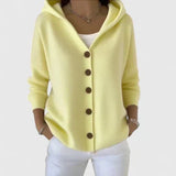 Amanda | Women's Hooded Button-Front Knit Cardigan