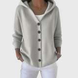 Amanda | Women's Hooded Button-Front Knit Cardigan