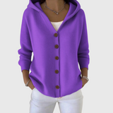 Amanda | Women's Hooded Button-Front Knit Cardigan
