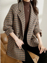 Barbara | Classic Long Plaid Womens Coat