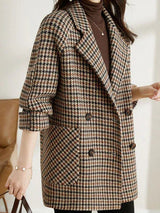 Barbara | Classic Long Plaid Womens Coat