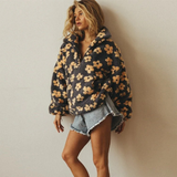 Liana | Floral Zip-Up Jacket with Cozy Oversized Fit