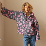 Liana | Floral Zip-Up Jacket with Cozy Oversized Fit