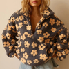 Liana | Floral Zip-Up Jacket with Cozy Oversized Fit