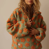 Liana | Floral Zip-Up Jacket with Cozy Oversized Fit