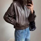Bianca | Women's Classic Bomber Jacket with Elastic Waistband