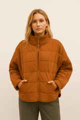 Emilia | Lightweight Compact Zip Puffer Jacket