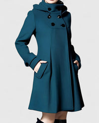 Chloe | Elegant Hooded Long Coat for Women