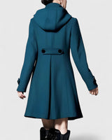 Chloe | Elegant Hooded Long Coat for Women
