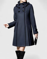 Chloe | Elegant Hooded Long Coat for Women