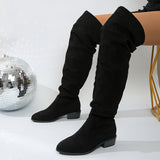 Esther | Women's Over-the-Knee Slip-On Boots with Block Heel