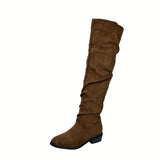 Esther | Women's Over-the-Knee Slip-On Boots with Block Heel