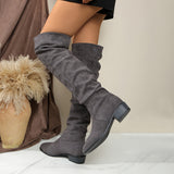 Esther | Women's Over-the-Knee Slip-On Boots with Block Heel
