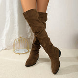 Esther | Women's Over-the-Knee Slip-On Boots with Block Heel