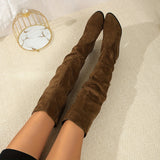 Esther | Women's Over-the-Knee Slip-On Boots with Block Heel