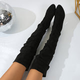Esther | Women's Over-the-Knee Slip-On Boots with Block Heel