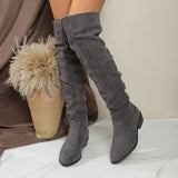 Esther | Women's Over-the-Knee Slip-On Boots with Block Heel