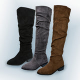 Esther | Women's Over-the-Knee Slip-On Boots with Block Heel