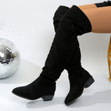 Esther | Women's Over-the-Knee Slip-On Boots with Block Heel