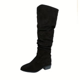 Esther | Women's Over-the-Knee Slip-On Boots with Block Heel