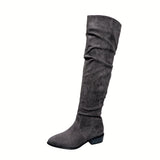 Esther | Women's Over-the-Knee Slip-On Boots with Block Heel