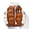 Blaire | Men's Hooded Puffer Jacket with Varsity Details