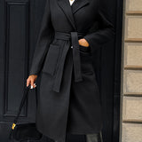 Natalie | Women's Tailored Belted Long Coat