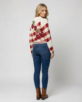 Yvette | Cropped Cherry Blossom Knit Cardigan