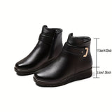 Angela | Cozy Buckle Ankle Boots