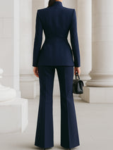 Isabella | Women's Tailored Blazer &amp; Flared Trousers Set