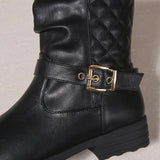 Giselle | Women's Ankle Boots with Buckle and Side Zipper