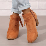 Winona | Women's Bow Detail Block Heel Ankle Boots